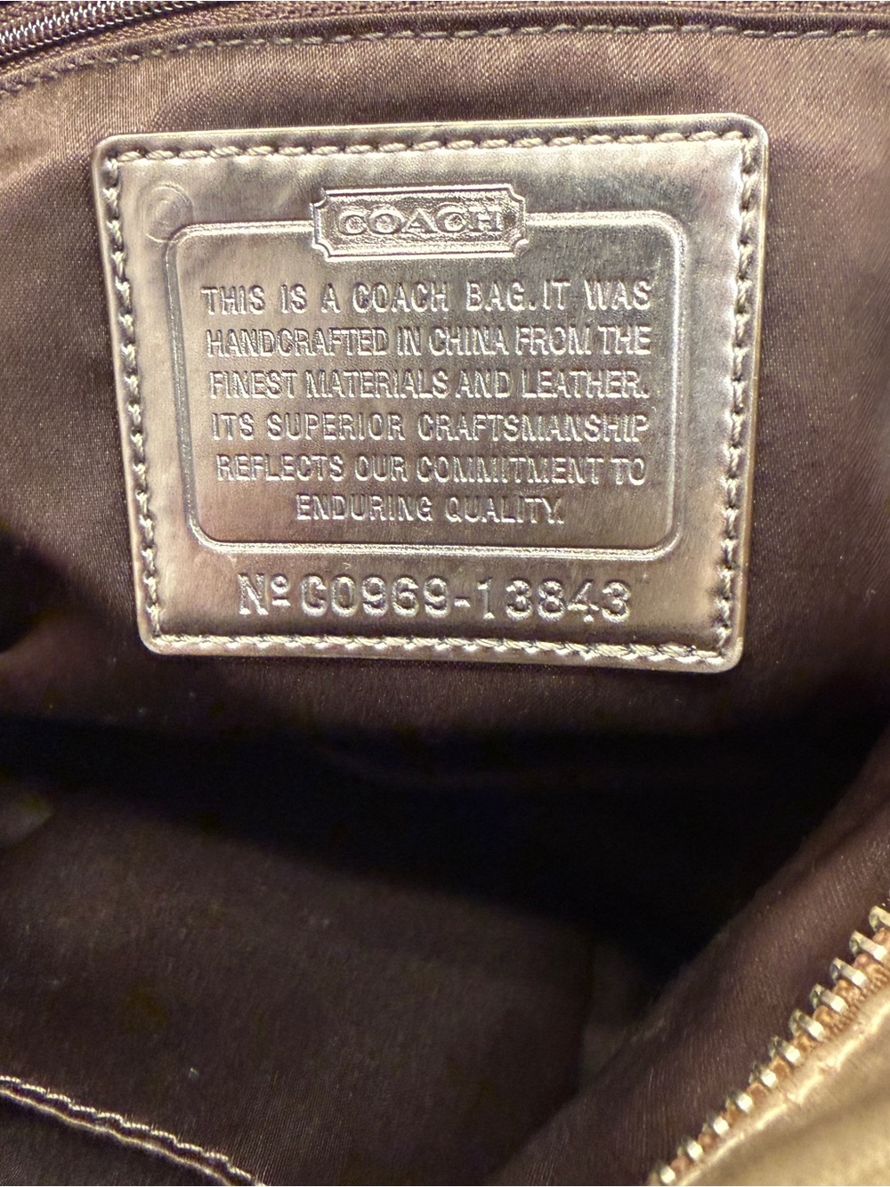 Coach Signature Canvas Tote with Pink Trim - Picture 2 of 14